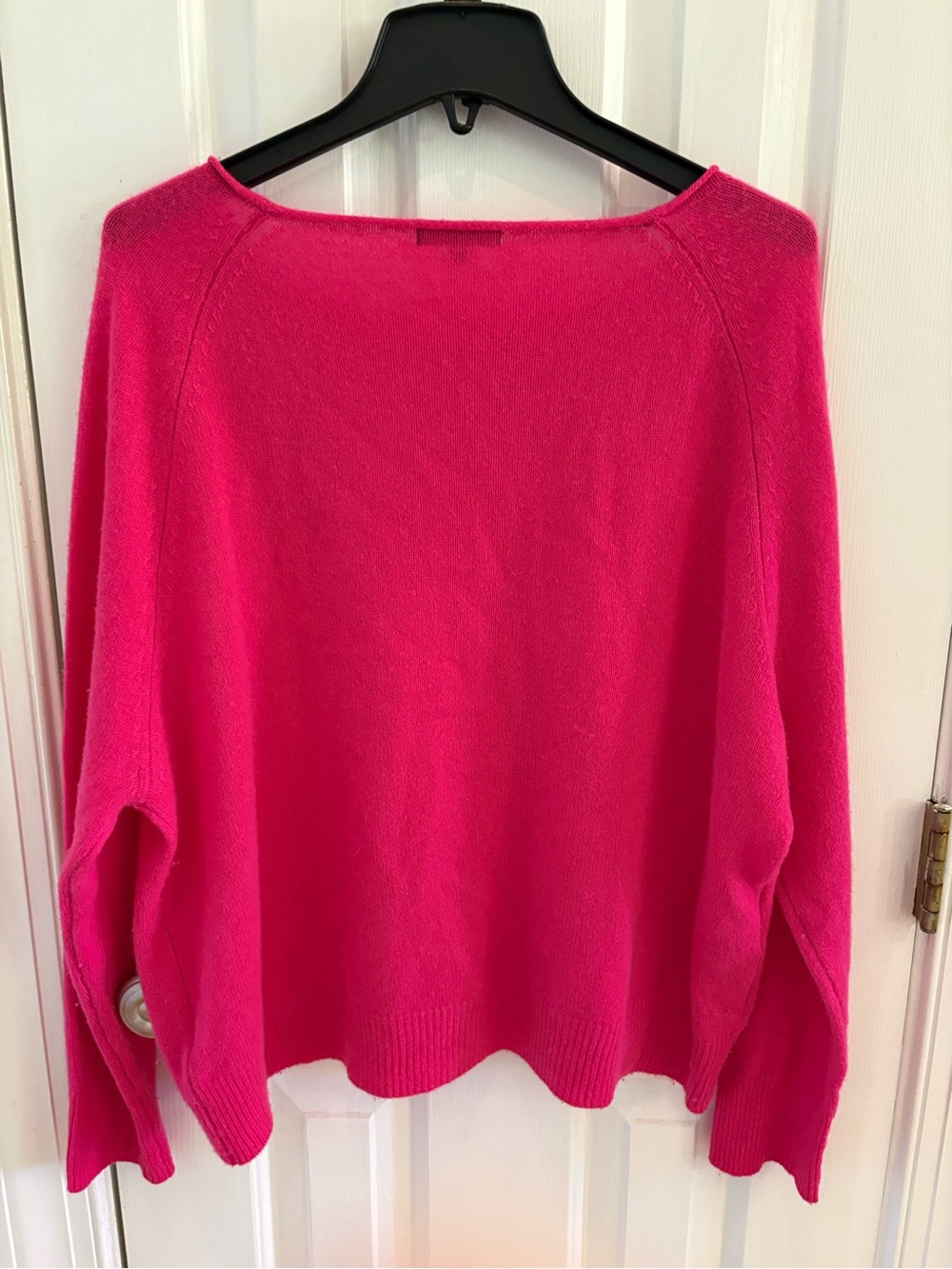 Quince Women's Hot Pink Cashmere Crewneck Sweater, L - Picture 4 of 9